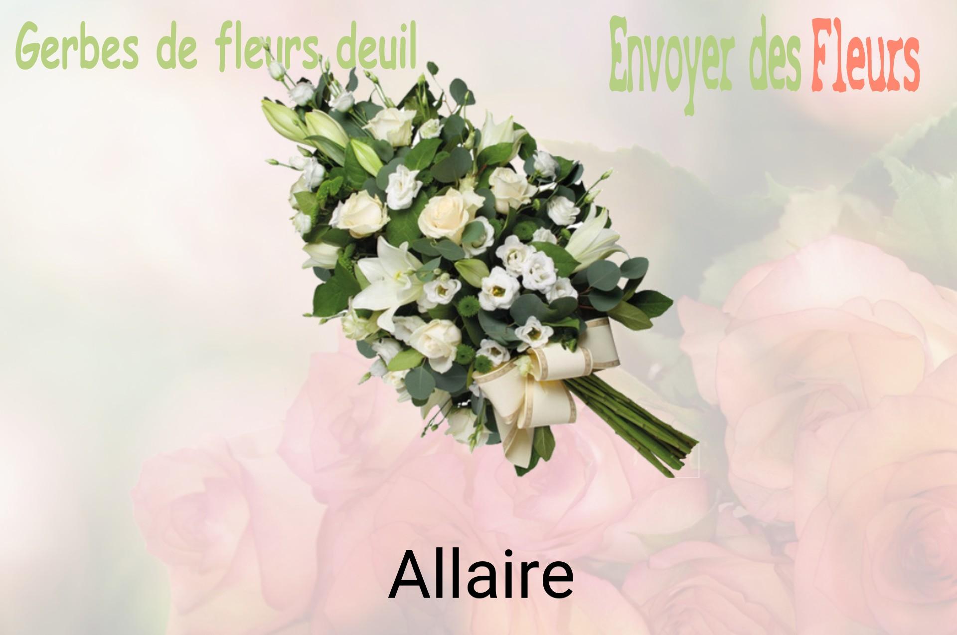 Gerbe de fleurs de deuil livrée à Allaire